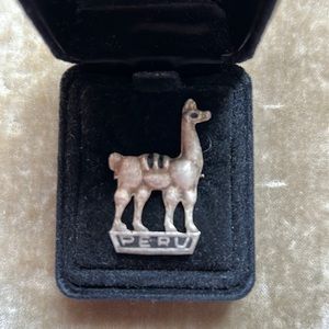 Vintage Peruvian llama brooch
